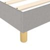 vidaXL Box Spring Bed with Mattress Light Grey 137x190 cm Full Fabric