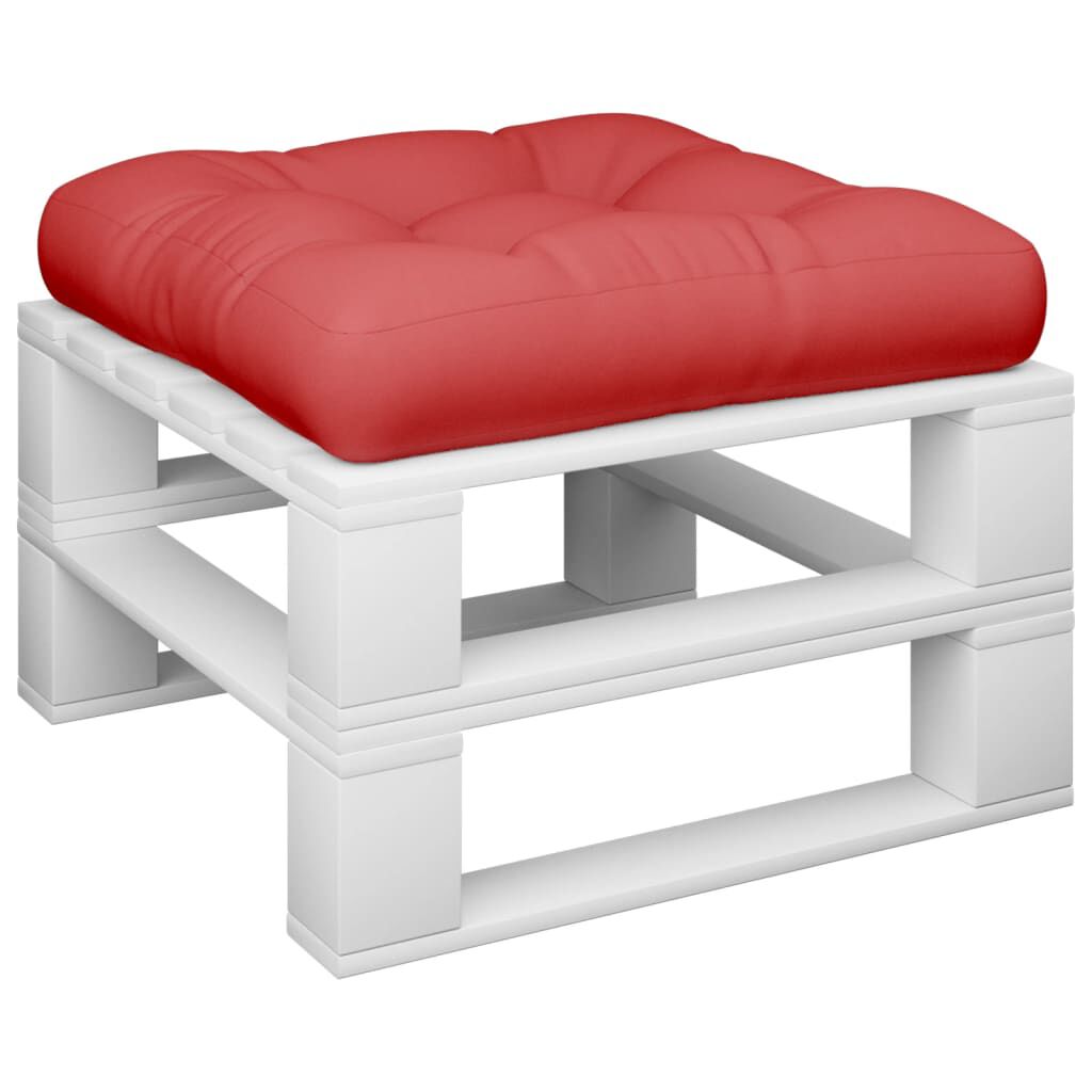 vidaXL Pallet Cushion Red 50x50x12 cm Fabric