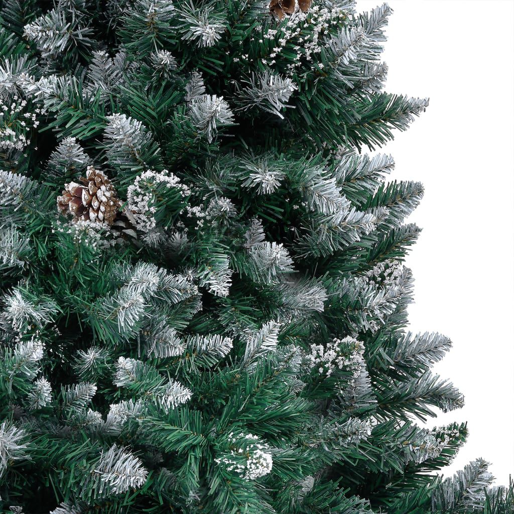 vidaXL Artificial Pre-lit Christmas Tree with Ball Set&Pine Cones 240 cm