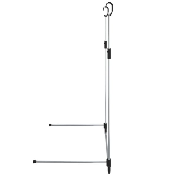 vidaXL Telescopic Wardrobe Hanging Rail Silver