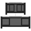 vidaXL MDF Radiator Cover Black 205 cm