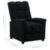 vidaXL Electric Recliner Chair Black Fabric