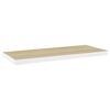 vidaXL Floating Wall Shelves 2 pcs Oak and White 80x23.5x3.8 cm MDF