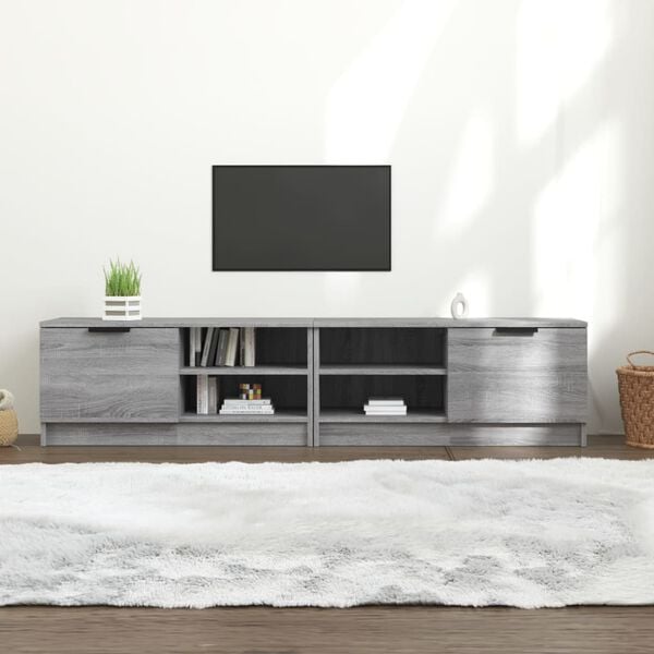 vidaXL TV Cabinets 2 pcs Grey Sonoma 80x35x36.5 cm Engineered Wood