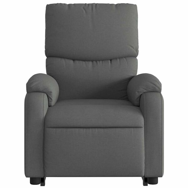 vidaXL Electric Stand up Massage Recliner Chair Dark Grey Fabric