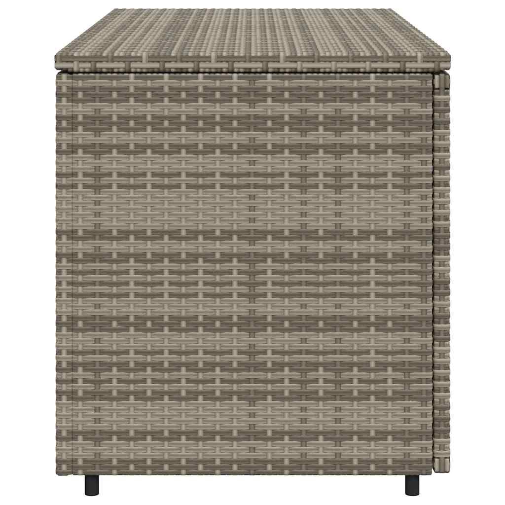 vidaXL Garden Storage Cabinet Grey 110x55x60.5 cm Poly Rattan
