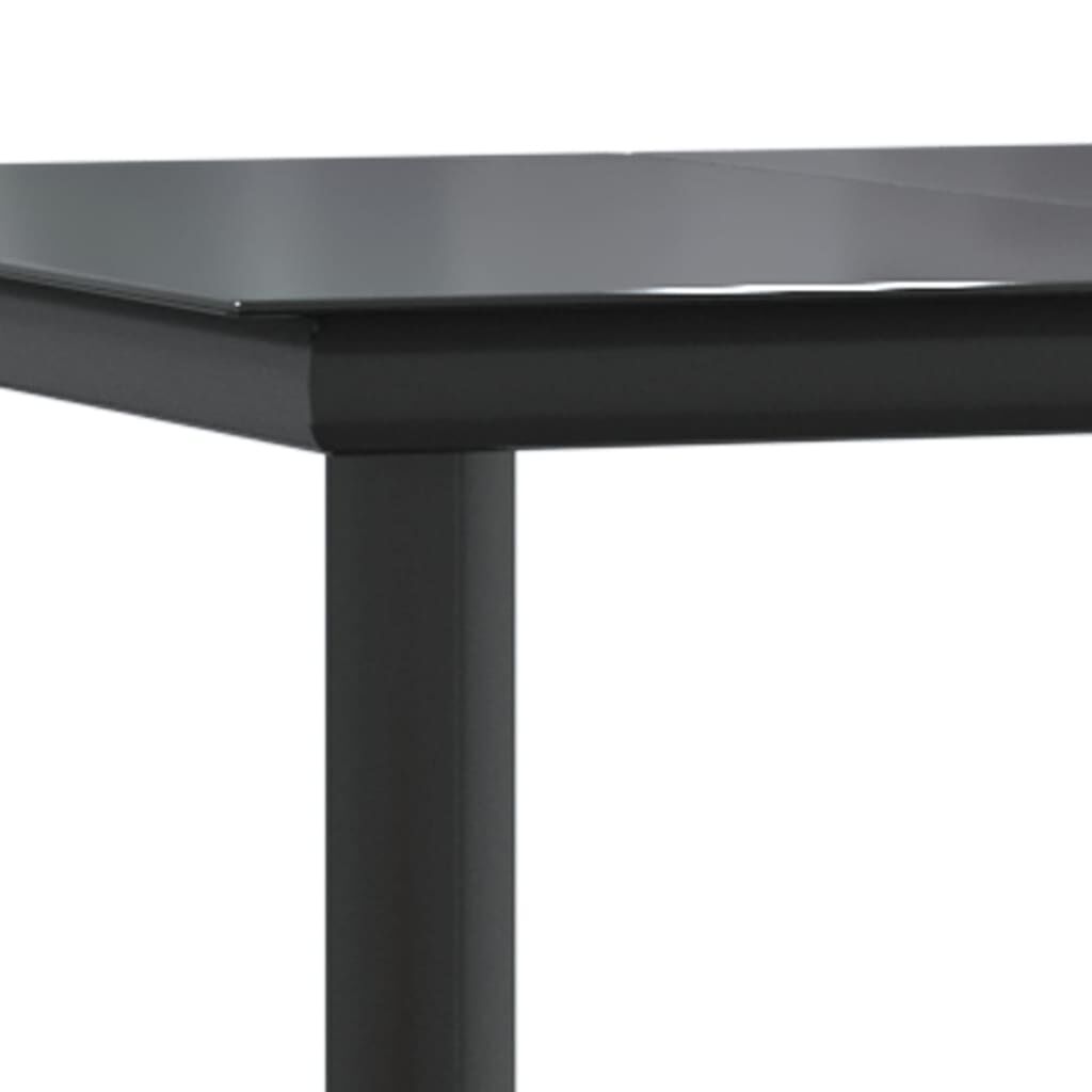 vidaXL 5 Piece Garden Dining Set Black