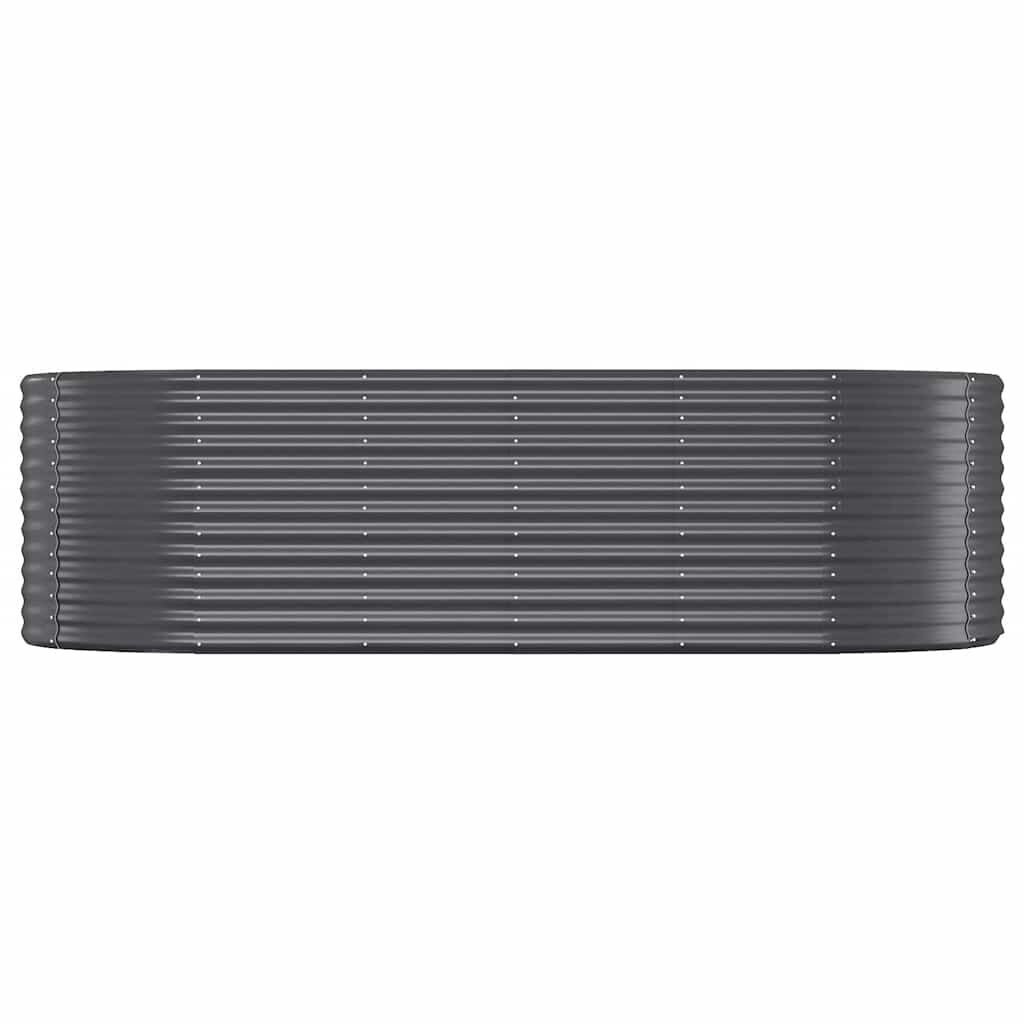 vidaXL Garden Raised Bed Galvanised Steel 249x100x68 cm Anthracite