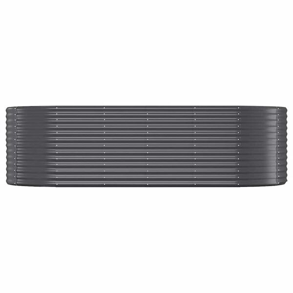 vidaXL Garden Raised Bed Galvanised Steel 249x100x68 cm Anthracite