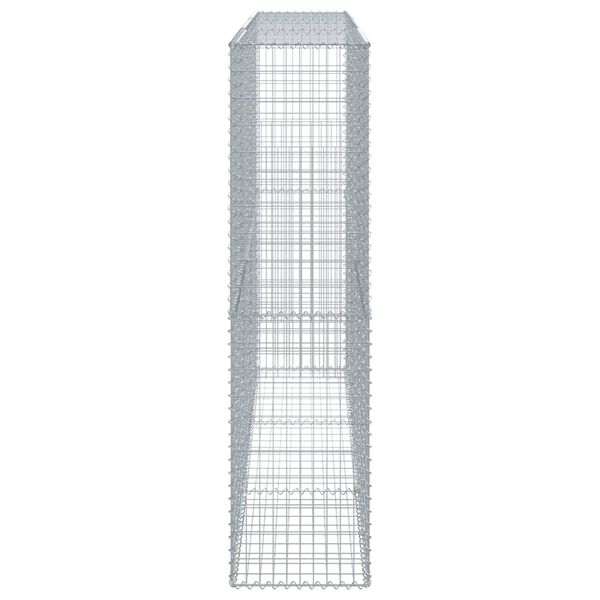 vidaXL Gabion Basket with Cover 300x50x200 cm Galvanised Iron
