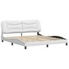 vidaXL Bed Frame without Mattress "Hvar" White 183x213 cm Faux Leather