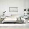 vidaXL Bed Frame without Mattress Black 193x203 cm King Faux Leather