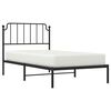 vidaXL Metal Bed Frame without Mattress with Headboard Black 100x190cm