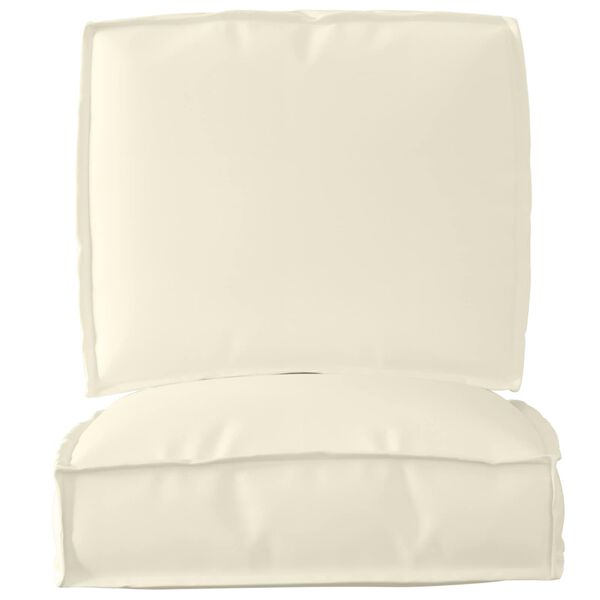 vidaXL Pallet Cushion Set 2 pcs Cream Oxford Fabric