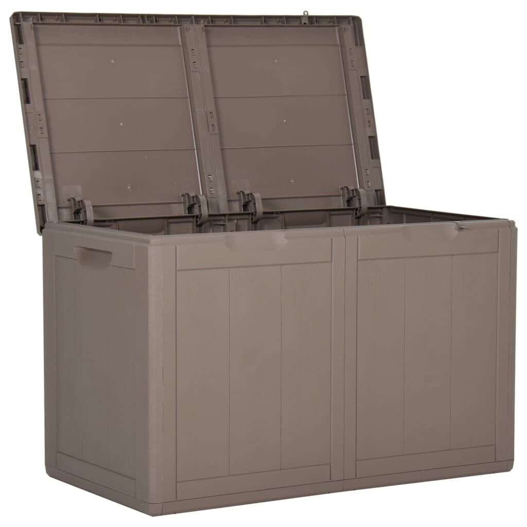 vidaXL Garden Storage Box 180L Brown PP Rattan