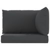 vidaXL Pallet Cushions 3 pcs Black Oxford Fabric