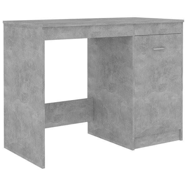 vidaXL Desk Concrete Grey 100x50x76 cm Engineered Wood