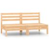 vidaXL Garden Middle Sofas 2 pcs Solid Pinewood