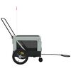 vidaXL Pet Bike Trailer Grey and Black Oxford Fabric and Iron