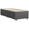 vidaXL Bed Frame without Mattress Dark Grey Twin Fabric