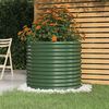vidaXL Garden Planter Galvanised Steel 80x80x68 cm Green