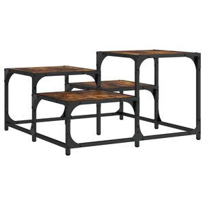 vidaXL Coffee Table Smoked Oak 68x68x40 cm Engineered Wood