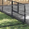 vidaXL Dog Kennel Black 16 m&sup2; Steel