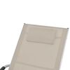vidaXL Sun Lounger with Pillow Aluminium and Textilene Cream