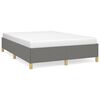 vidaXL Bed Frame without Mattress Dark Grey 152x203 cm Queen Fabric