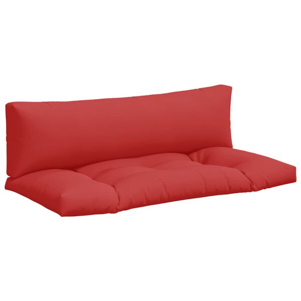 vidaXL Pallet Cushions 2 pcs Red Fabric