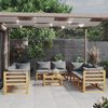vidaXL 9 Piece Garden Lounge Set with Cushion Solid Acacia Wood