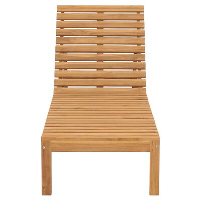 vidaXL Sun Lounger Solid Teak Wood