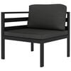 vidaXL 5 Piece Garden Lounge Set with Cushions Aluminium Anthracite