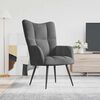 vidaXL Relaxing Chair Dark Grey Velvet