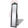 vidaXL Free-Standing Mirror Baroque Style 160x40 cm Black