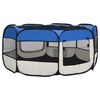 vidaXL Foldable Dog Playpen with Carrying Bag Blue 145x145x61 cm