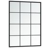 vidaXL Wall Mirrors 2 pcs Black 80x60 cm Metal
