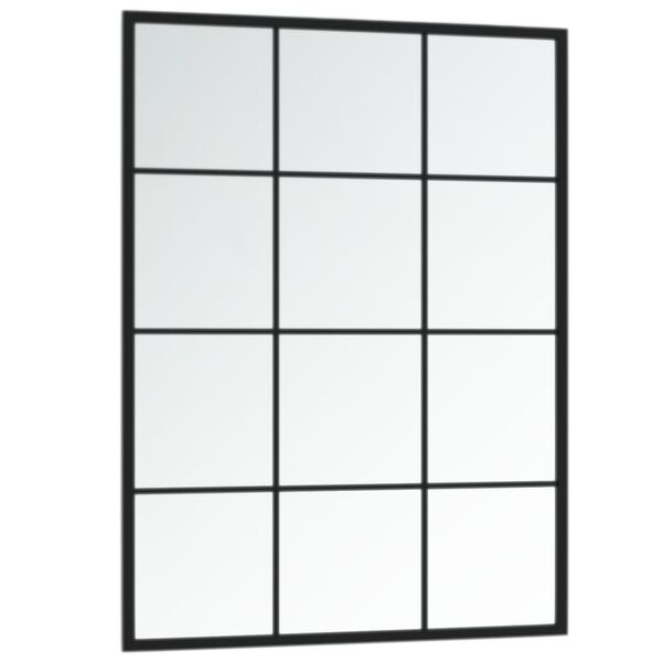 vidaXL Wall Mirrors 2 pcs Black 80x60 cm Metal