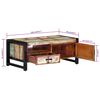 vidaXL Coffee Table 100x50x41 cm Solid Wood Reclaimed