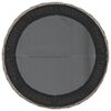 vidaXL Garden Sofa with Table and Cushions Half-Round Grey Poly Rattan