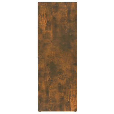 vidaXL Book Cabinet Smoked Oak 67x24x161 cm Engineered Wood