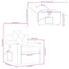 vidaXL Massage Recliner Chair Cream Fabric