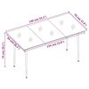 vidaXL Garden Dining Table Black 140x70x74 cm Steel and Glass