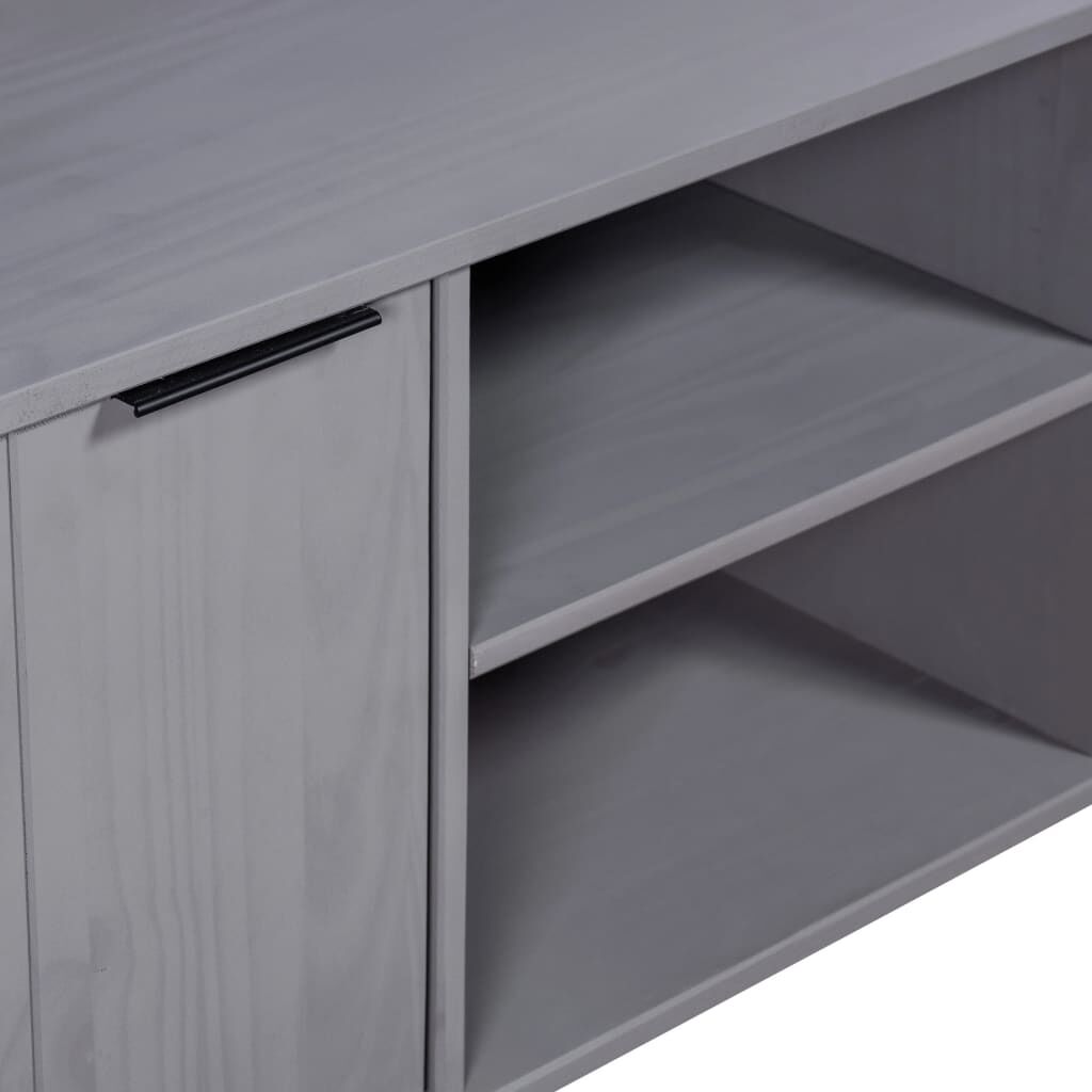 vidaXL TV Cabinet New York Grey Solid Pine Wood