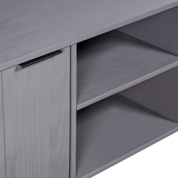 vidaXL TV Cabinet New York Grey Solid Pine Wood