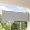 vidaXL Patio Retractable Side Awning 120 x 300 cm Grey