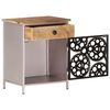 vidaXL Bedside Cabinet 40x30x50 cm Rough Mango Wood