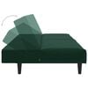 vidaXL 2-Seater Sofa Bed Dark Green Velvet