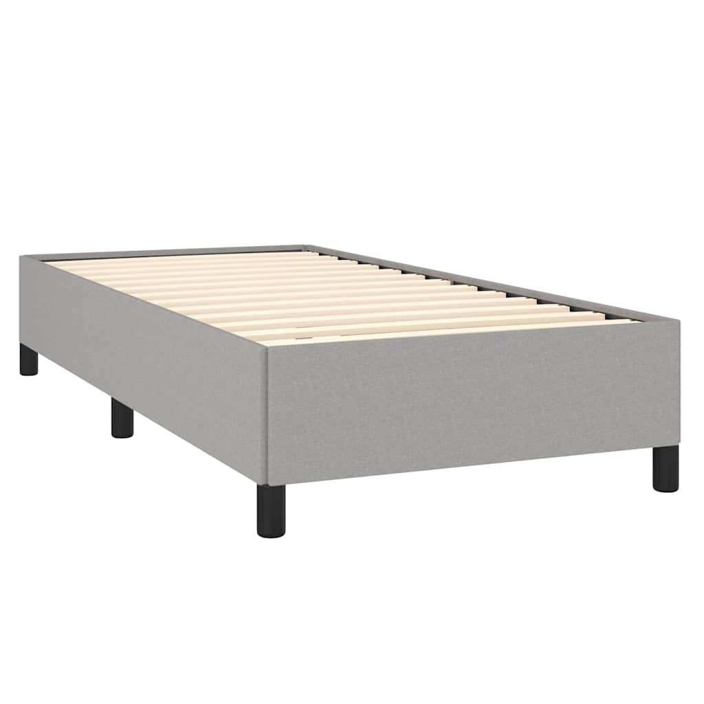 vidaXL Bed Frame without Mattress Light Grey 100x203 cm Twin XL Fabric
