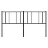 vidaXL Metal Headboard Black 193 cm
